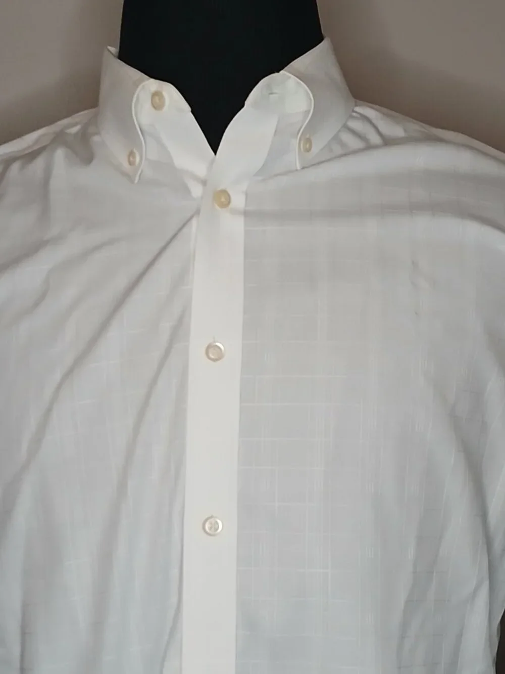 Banana Republic Men's Large White Slim-Fit Dress Shirt (1147B3)